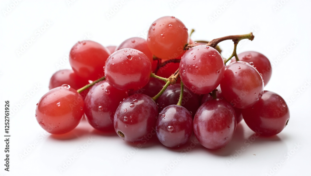 red grapes isolated on white red grapes isolated on white
