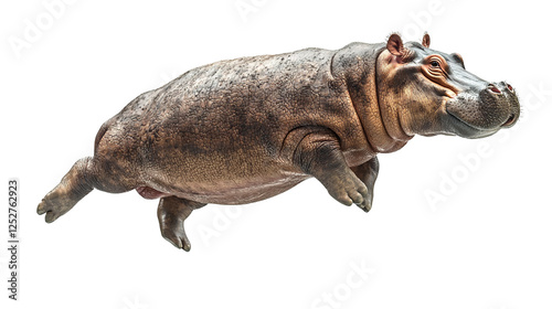 Hippopotamus swimming gracefully representing the beauty of wildlife in rivers