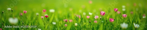 Field bindweed blooms in abundance on a green stem, greenery, botanical, weed photo