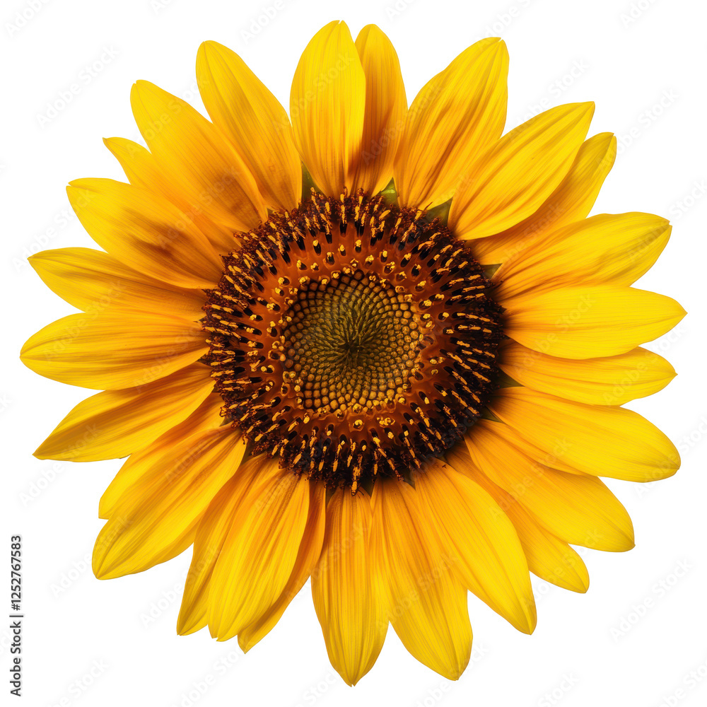 Naklejka premium Blooming sunflower png with transparent background for nature lovers