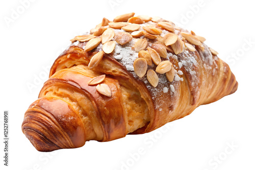 almond croissant image isolated on transparent