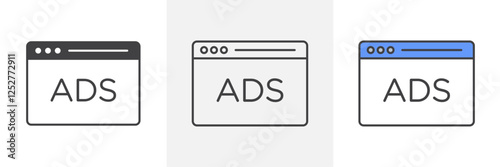 Ad icons pack for website designs