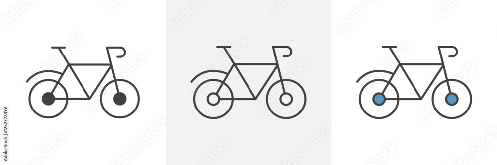 Biking icons pack for website designs