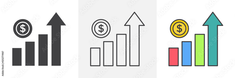 Chat arrow grow icons pack for website designs Chat arrow grow icons pack for website designs