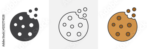 Cookie icons pack for website designs