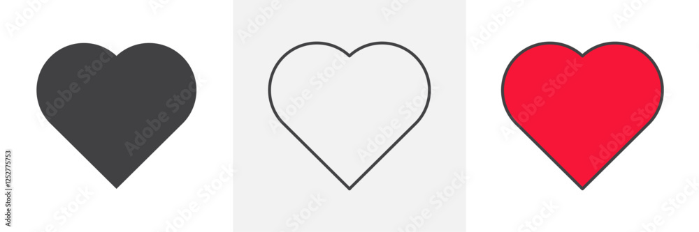 Heart icons pack for website designs Heart icons pack for website designs