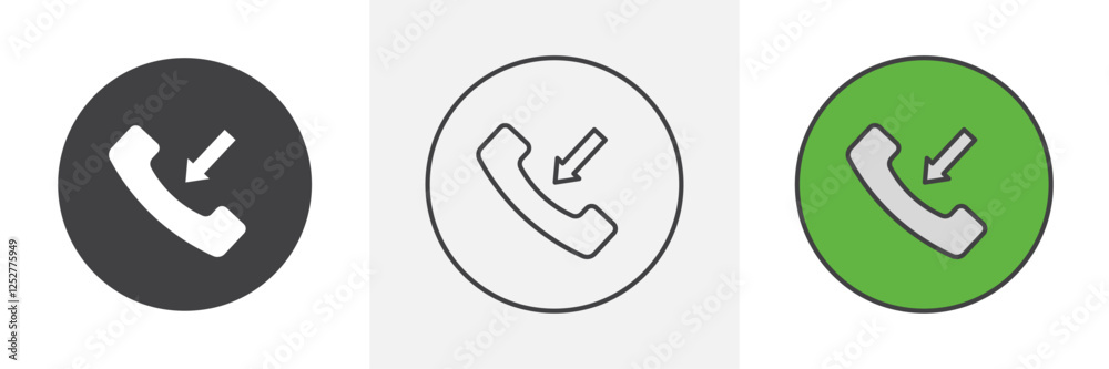 Incoming Call icons pack for website designs Incoming Call icons pack for website designs