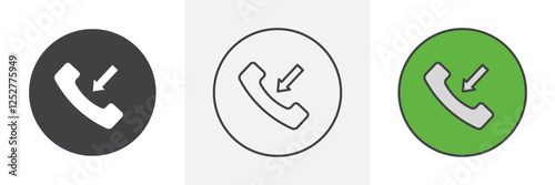 Incoming Call icons pack for website designs