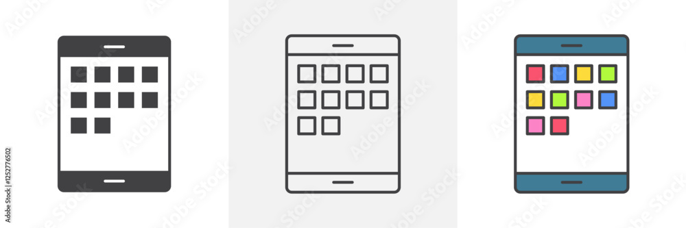 Mobile notch icons pack for website designs Mobile notch icons pack for website designs
