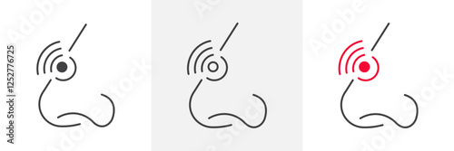 Nose pain icons pack for website designs
