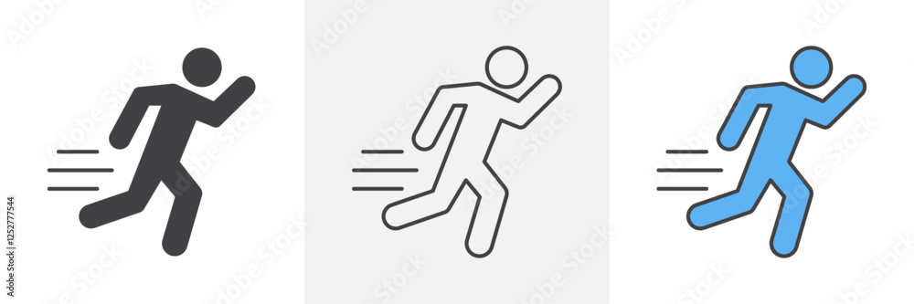Running icons pack for website designs Running icons pack for website designs