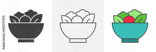 Salad icons pack for website designs