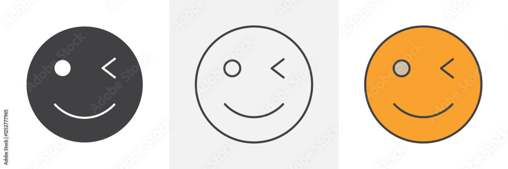Smile wink icons pack for website designs Smile wink icons pack for website designs
