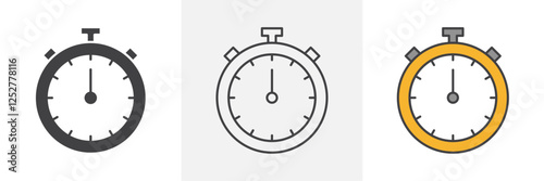 Stopwatch icons pack for website designs