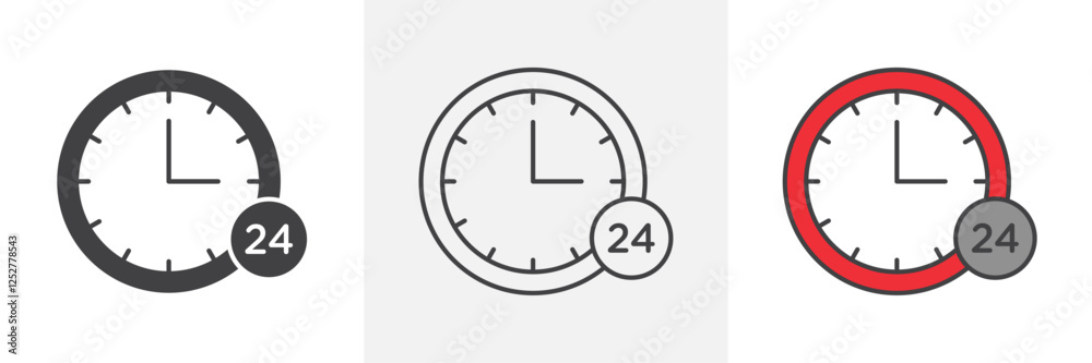 Time twenty four icons pack for website designs Time twenty four icons pack for website designs