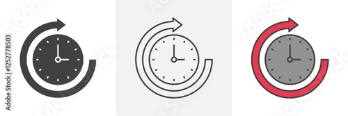Time forward icons pack for website designs