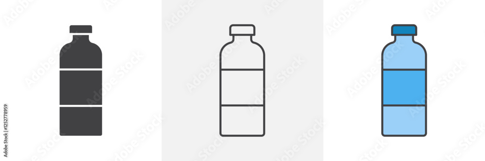 Water bottle icons pack for website designs Water bottle icons pack for website designs