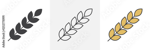 Wheat icons pack for website designs