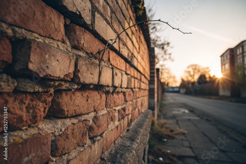 Wallpaper Mural Peaceful Urban Decay: Close-Up of Weathered Brick Wall Texture - Bold Architectural Photography Torontodigital.ca