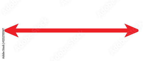 double side long and thin arrow icon set. flat style left and right long arrow icon. vector illustration.