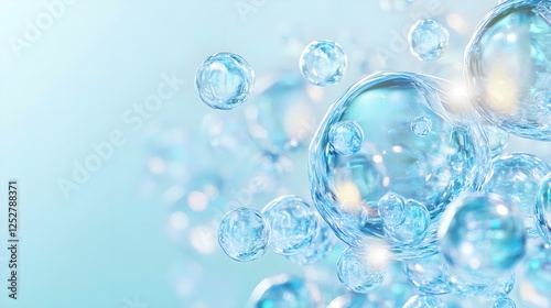 Wallpaper Mural Blue Water Bubbles Abstract Background - Abstract backgrounds Torontodigital.ca