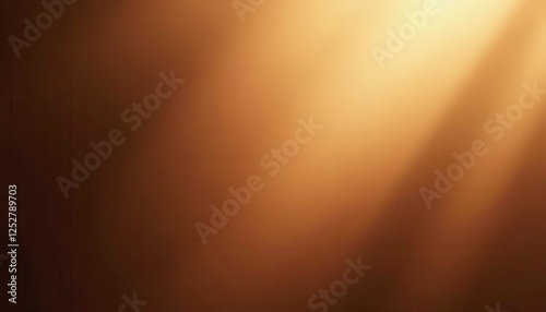 Warm light beams, dark brown background, bokeh effect, design overlay