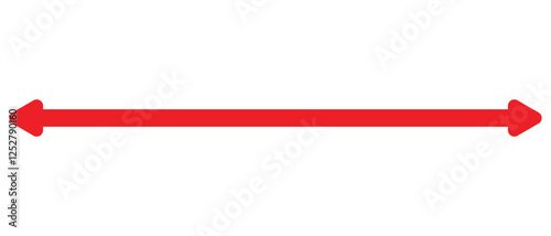 double side long and thin arrow icon set. flat style left and right long arrow icon. vector illustration.