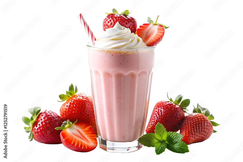strawberry milk shake image isolated on transparent strawberry milk shake image isolated on transparent