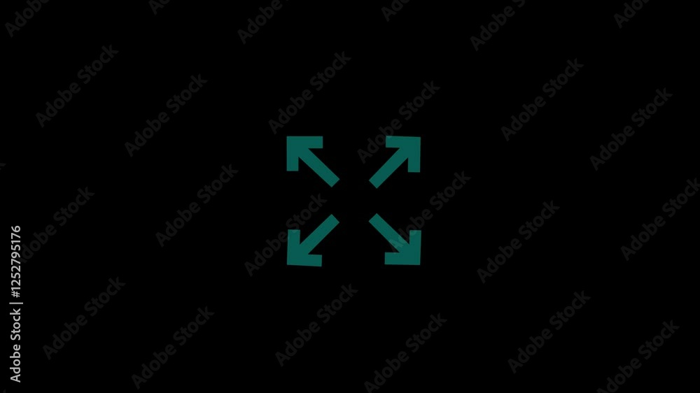 Arrows. Four directions. On black background. Arrows. Four directions. On black background.