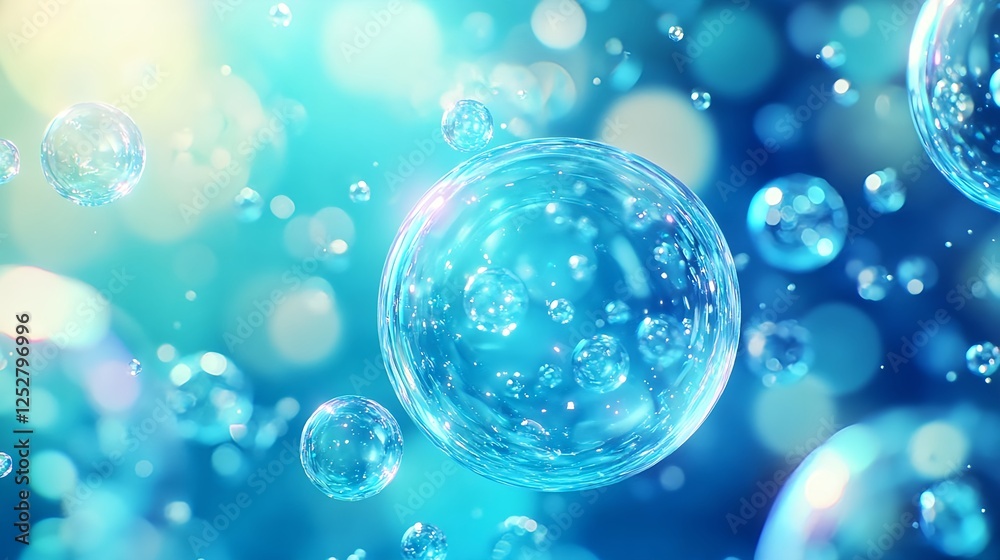Sparkling Blue Bubbles Abstract Background - Abstract backgrounds Sparkling Blue Bubbles Abstract Background - Abstract backgrounds