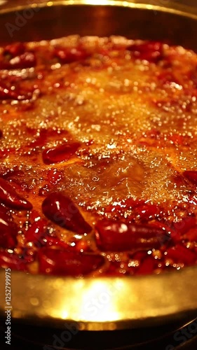 Chinese Sichuan red soup butter hot pot