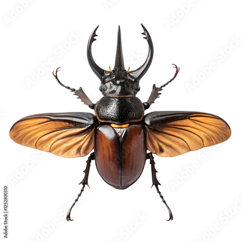 Rhinoceros beetle in isolate background