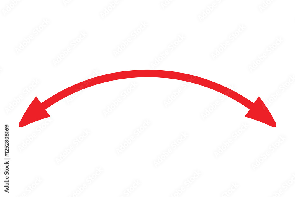 double wave long curved arrow icon. double arrow icon on white background. double wave long curved arrow icon. double arrow icon on white background.