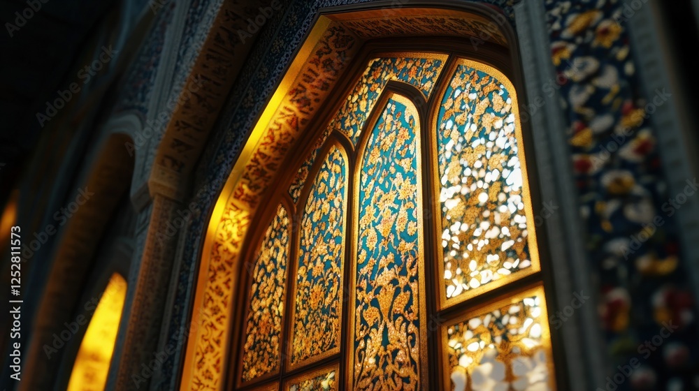 Intricate stained glass windows illuminating a historic building's interior with vibrant colors Intricate stained glass windows illuminating a historic building's interior with vibrant colors