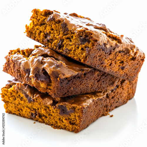 Wallpaper Mural Stack of pumpkin spice brownies, close-up shot, food photography, baking Torontodigital.ca