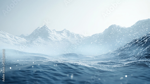 Air flow, wind blowing effect, fresh cold trails with snowflakes. Clean light mist, smoke or blizzard isolated on black background. White flow streams, freezing fog, Realistic 3d vector illustration
