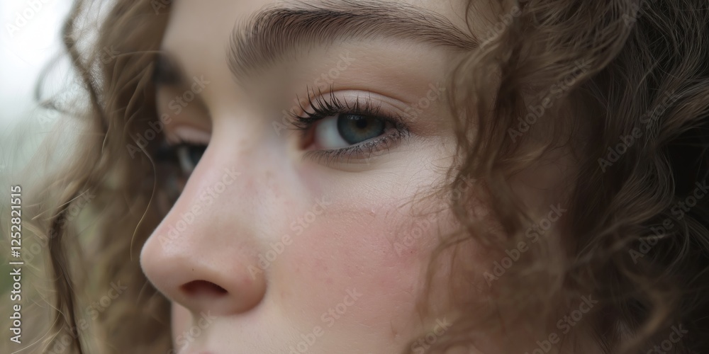 A close-up portrait that captures the intrigue and beauty of a youthful girl’s expressive eye. A close-up portrait that captures the intrigue and beauty of a youthful girl’s expressive eye.