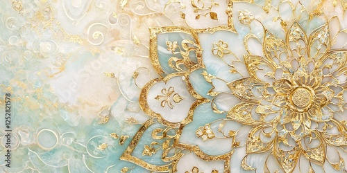 Wallpaper Mural Elegant floral pattern design art studio digital artwork creative space close-up beauty and aesthetics Torontodigital.ca