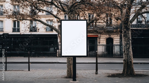 Fototapeta Naklejka Na Ścianę i Meble -  Blank billboard on city street.
