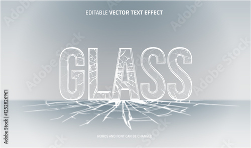  glass editable text effect