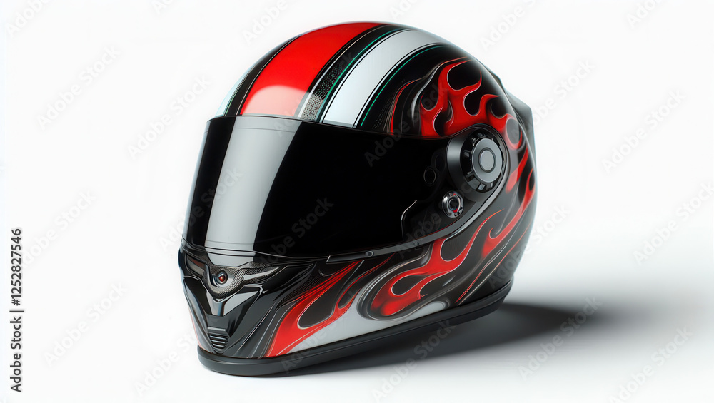 Speed concept close-up of racing helmet in automotive showroom product photography Speed concept close-up of racing helmet in automotive showroom product photography