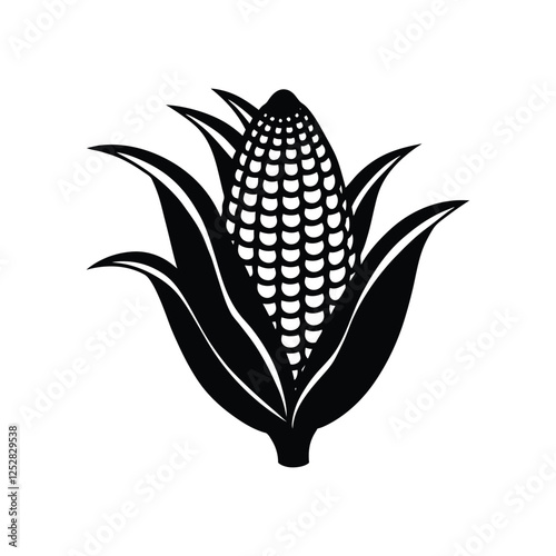 corn on white background