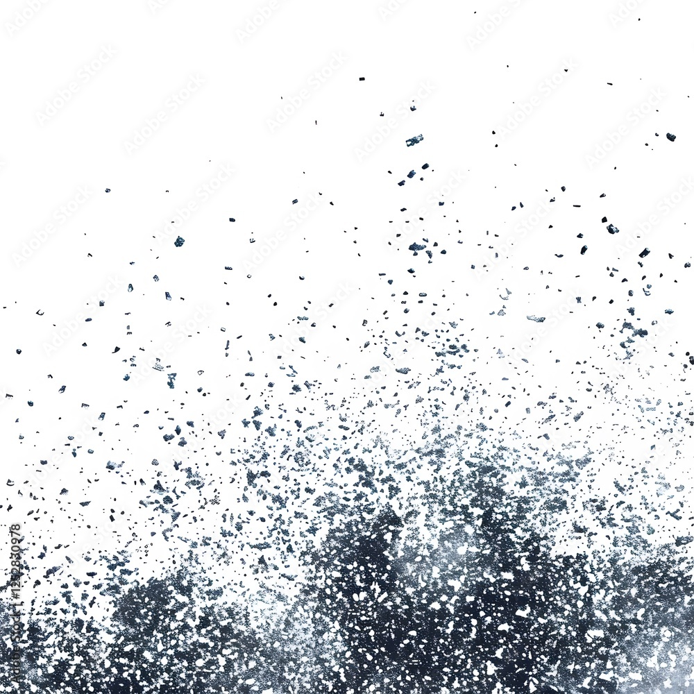Obraz premium Abstract white background with scattered dark particles and dust effect