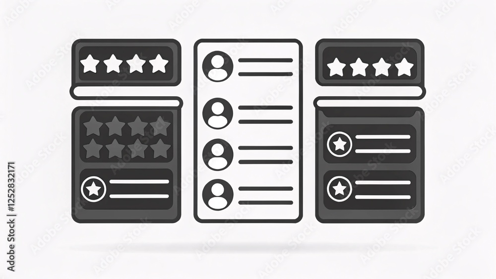 Fototapeta premium User feedback analysis online platform graphic design digital environment overview customer insight and satisfaction evaluation