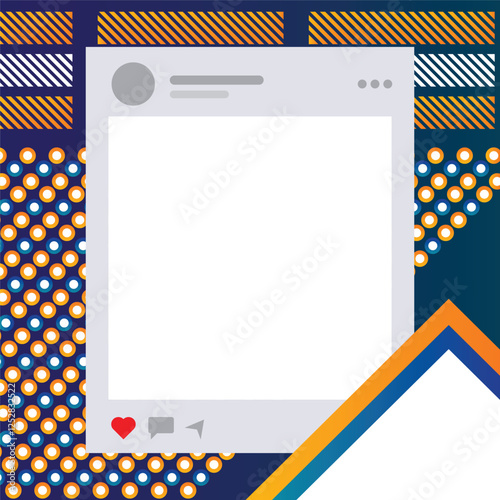 Abstract Social Media Template with Vibrant Colors and Dynamic Geometric Elements