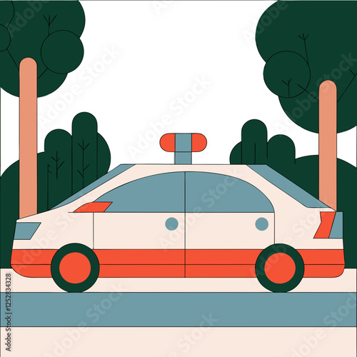 self driving car on the road