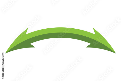 double wave long curved arrow icon. double arrow icon on white background.