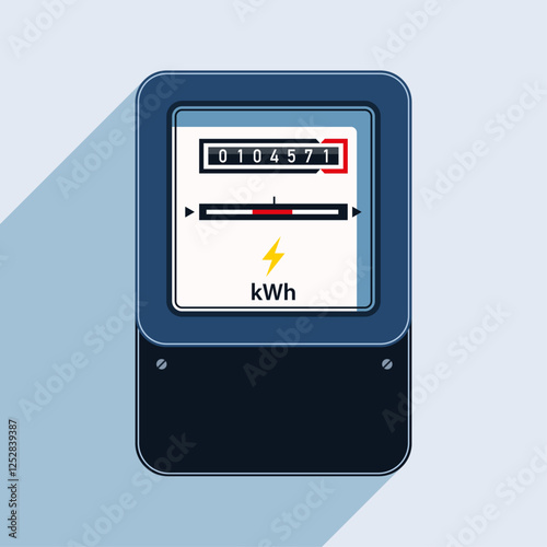 Wallpaper Mural old fashioned electricity or electric meter with mechanical counter and disk in flat design vector illustration. Torontodigital.ca