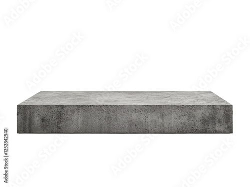 Gray concrete slab on a black background, ideal for product display or minimalist design.