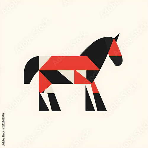 Swedish dala horse illustration 